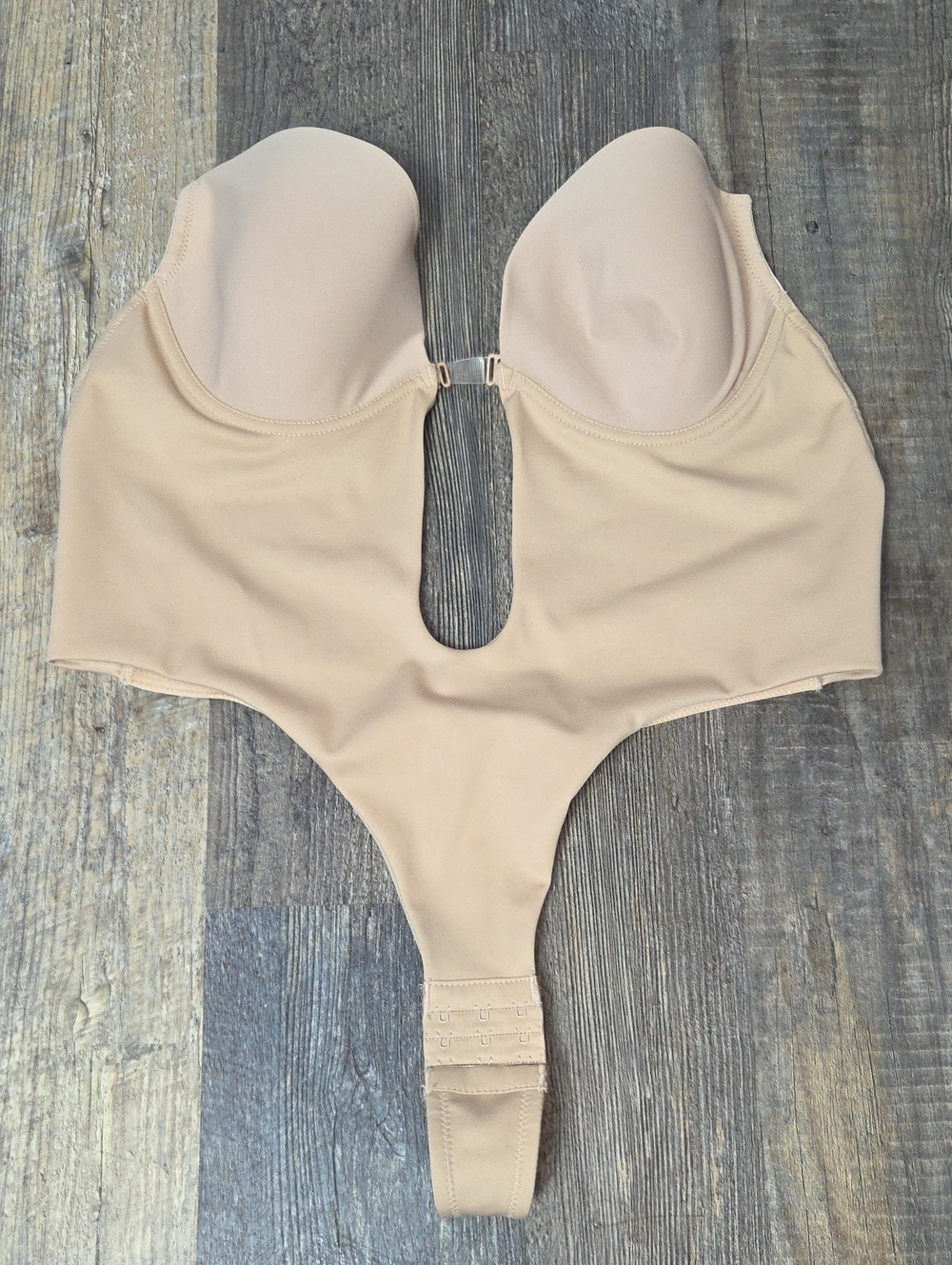 Strapless Nude Plunge Bodysuit
